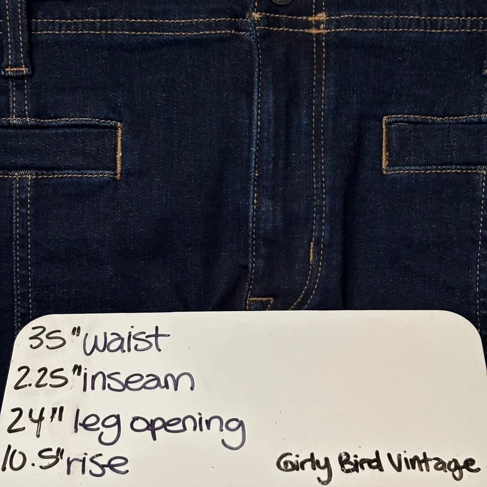 American Eagle Womens 12 Micro Shorts Denim Stretch High Rise Dark Wash Blue NWT